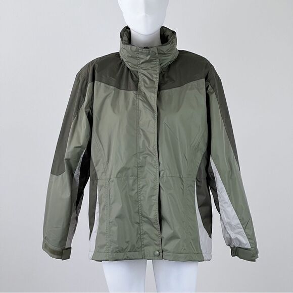 Port Authority Ladies Hooded Forest Green Windbreaker Jacket Size L - Picture 1 of 9